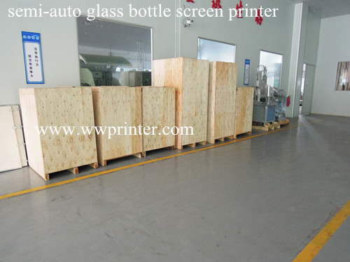 Semi-auto glass bottle screen printer from China factory