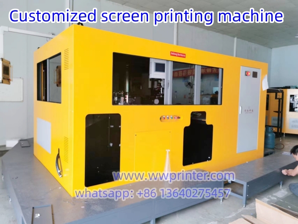 Automatic screen printing machine plus hot stamping machine