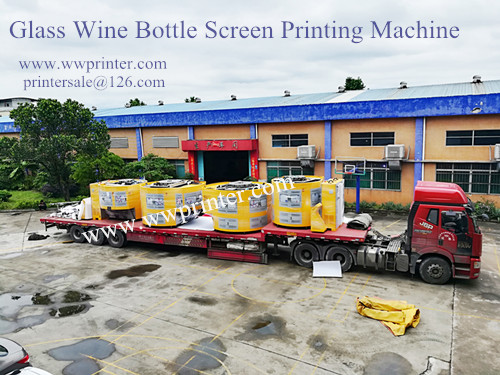 full servo screen printing machine for glass wine bottles
