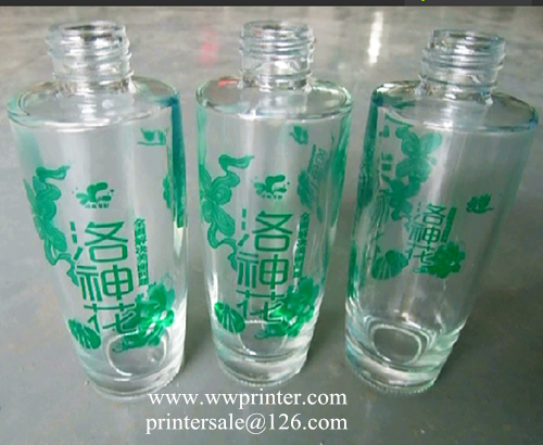 Semi-auto screen printer for glass bottle printing