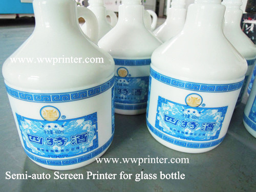 glass wine bottle manual screen printer 400
