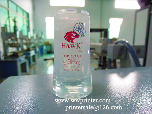Semi-auto screen printing machine for plastic bottles