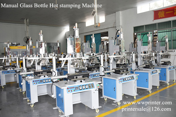 semi-auto hot foil machine for glass bottles