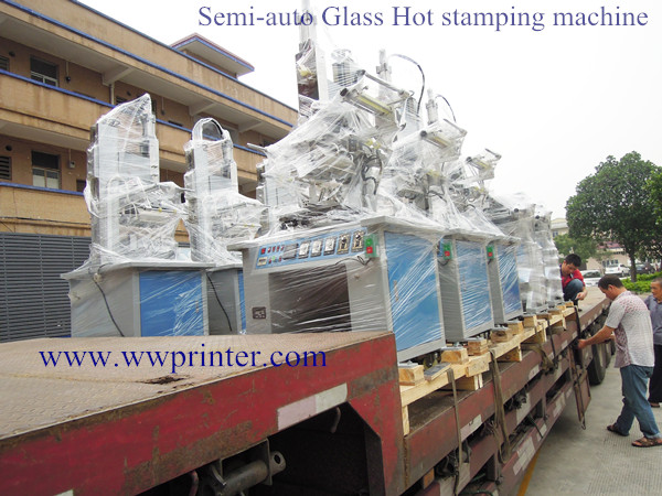 China Factory sending glass bottle hot stamping machines