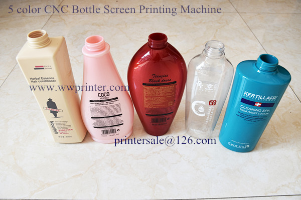 Auto UV screen printing machine for plastic bottles