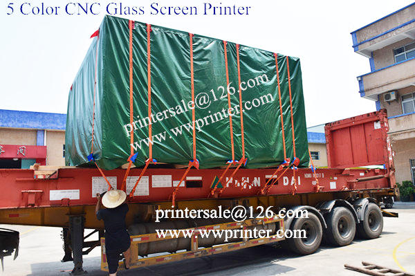 5 color CNC UV Screen Printing Machine for bottles sending