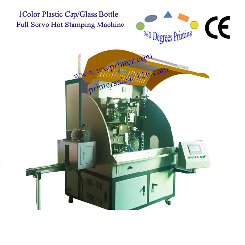 Automatic Full Servo Glass Bottle /Plastic Cap Hot Stamping Machine