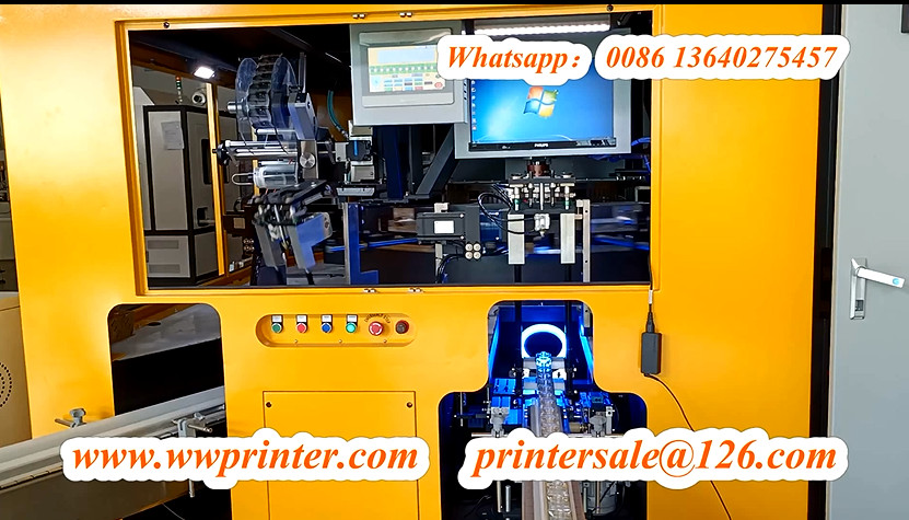  Glass Bottle Screen Printer With Labeling Machine