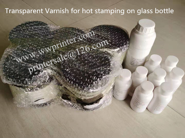 glass varnish for hot stamping