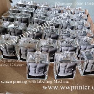 Glass Bottle Screen Printing with Labeling Machine(4 color)