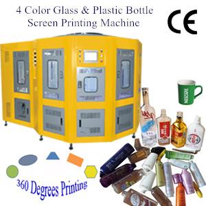 4 Color Automatic CNC Glass Bottle Screen Printer
